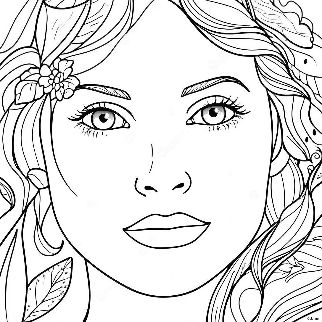 Page A Colorier De Visage Realiste 62367 51677