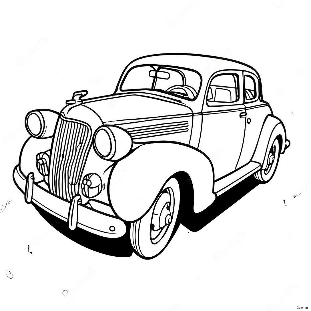 Page A Colorier De Voiture Classique Vintage 1362 1090