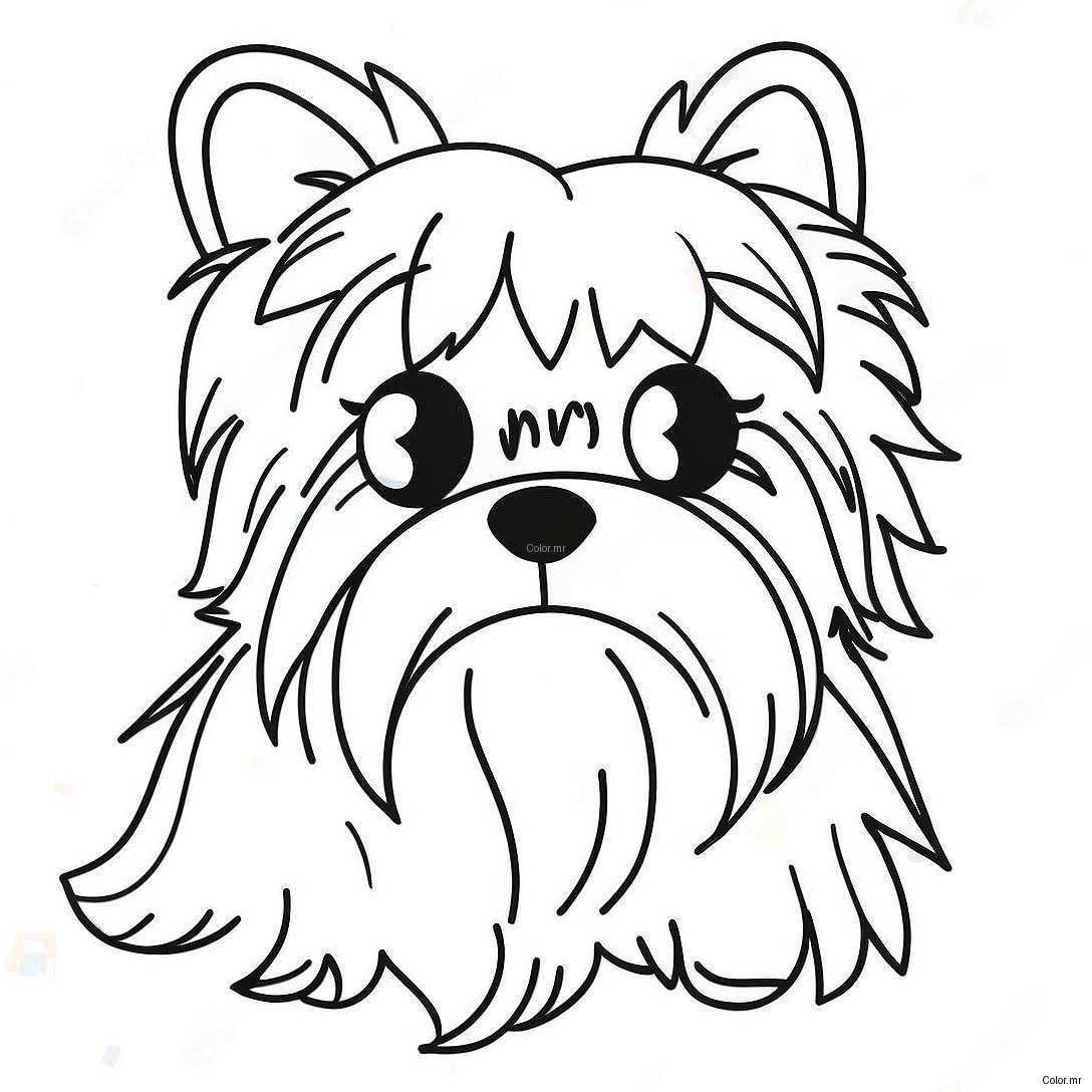 Page A Colorier De Yorkie Realiste Et Duveteux 21483 19942