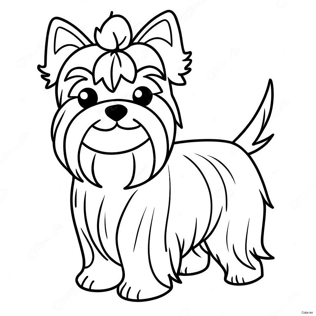 Page A Colorier De Yorkie Realiste Et Duveteux 21483 19944