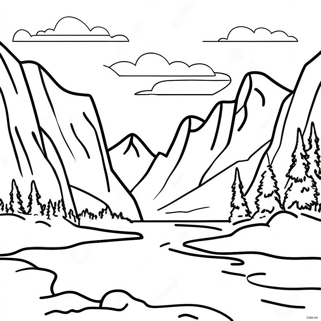 Page A Colorier Des Majestueuses Montagnes Rocheuses 64711 53493