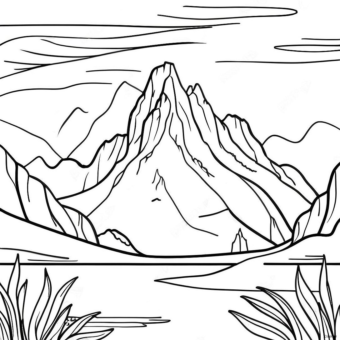 Page A Colorier Des Montagnes Majestueuses Du Montana 34884 29038