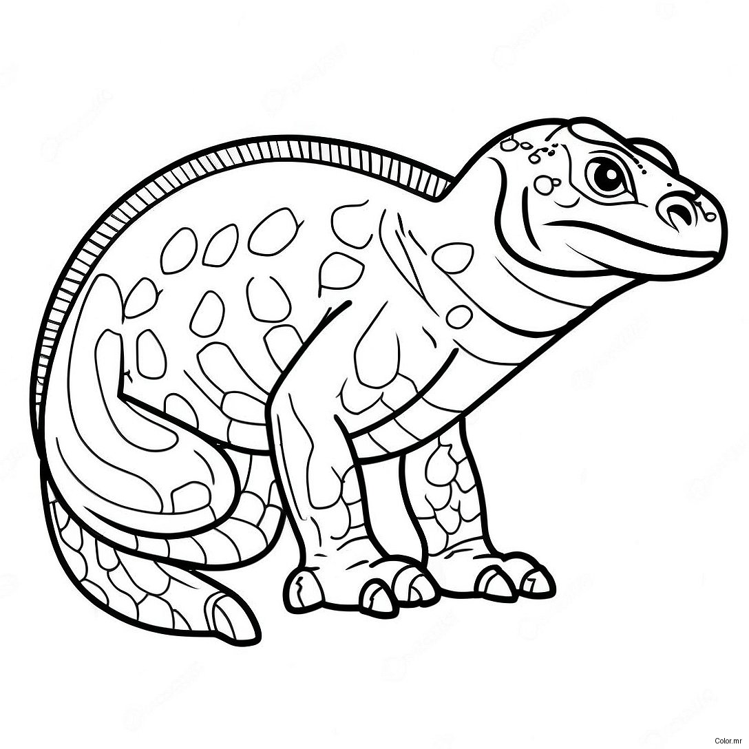 Page A Colorier Dragon De Komodo Realiste 9147 7473