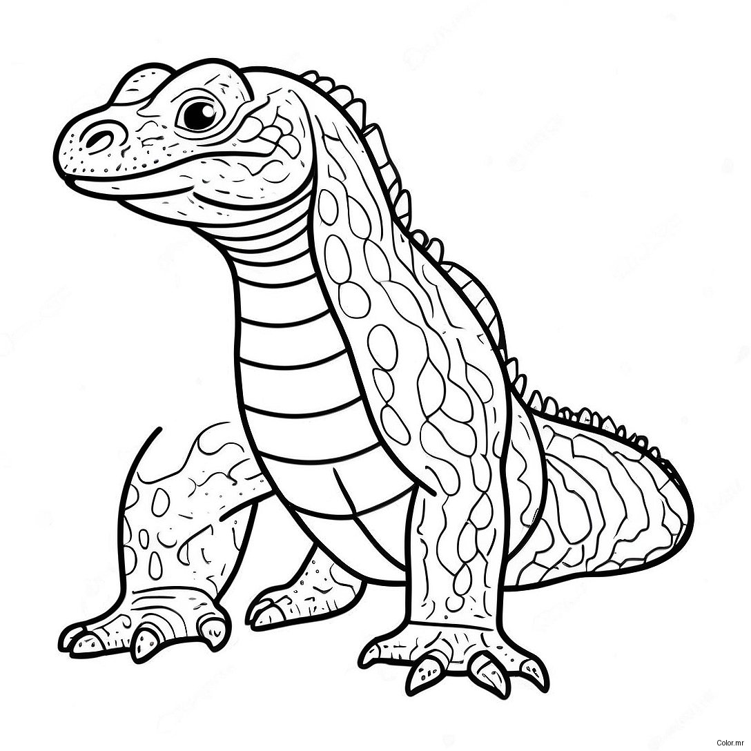 Page A Colorier Dragon De Komodo Realiste 9147 7476