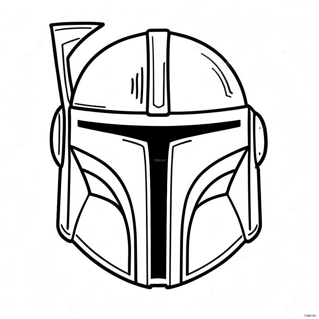 Page A Colorier Du Casque Mandalorien Vintage 73796 60904