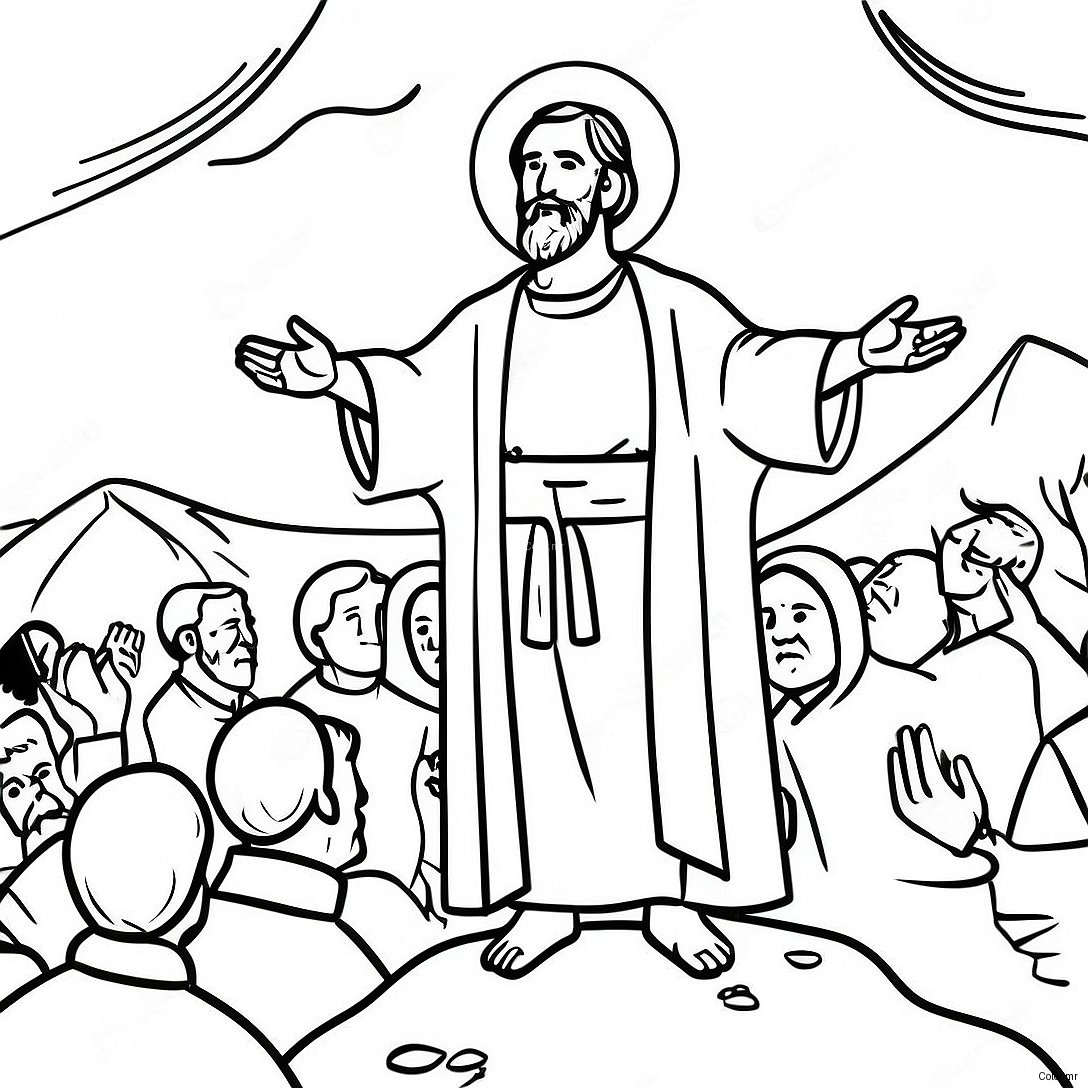 Page A Colorier Du Sermon Sur La Montagne 27212 24826