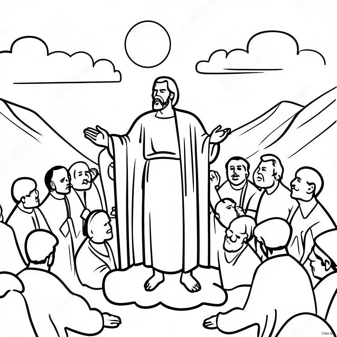 Page A Colorier Du Sermon Sur La Montagne 27212 24828