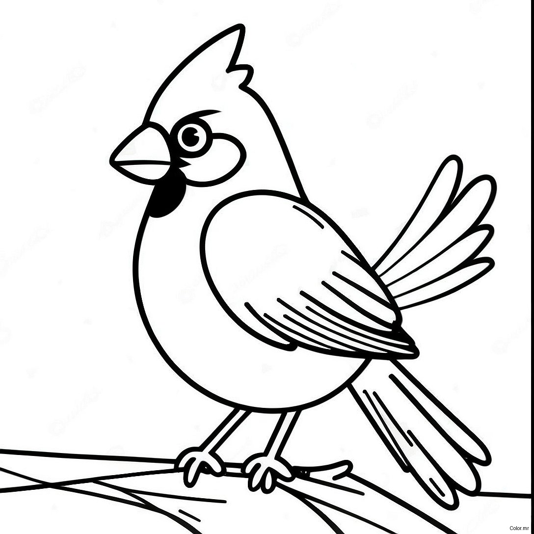 Page A Colorier Dun Cardinal Realiste 61246 50781