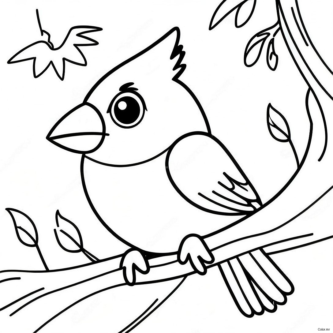 Page A Colorier Dun Cardinal Realiste 61246 50783