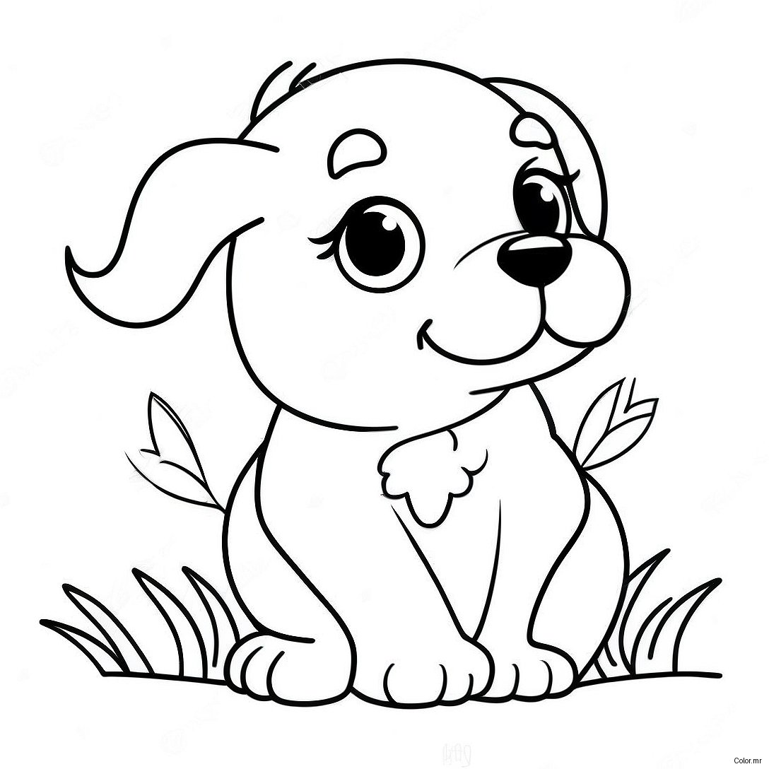 Page A Colorier Dun Chiot Mignon Realiste 15269 12622