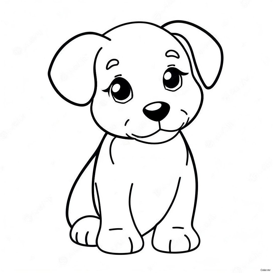 Page A Colorier Dun Chiot Mignon Realiste 15269 12623