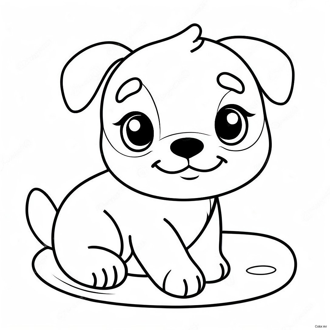 Page A Colorier Dun Chiot Mignon Realiste 15269 12624