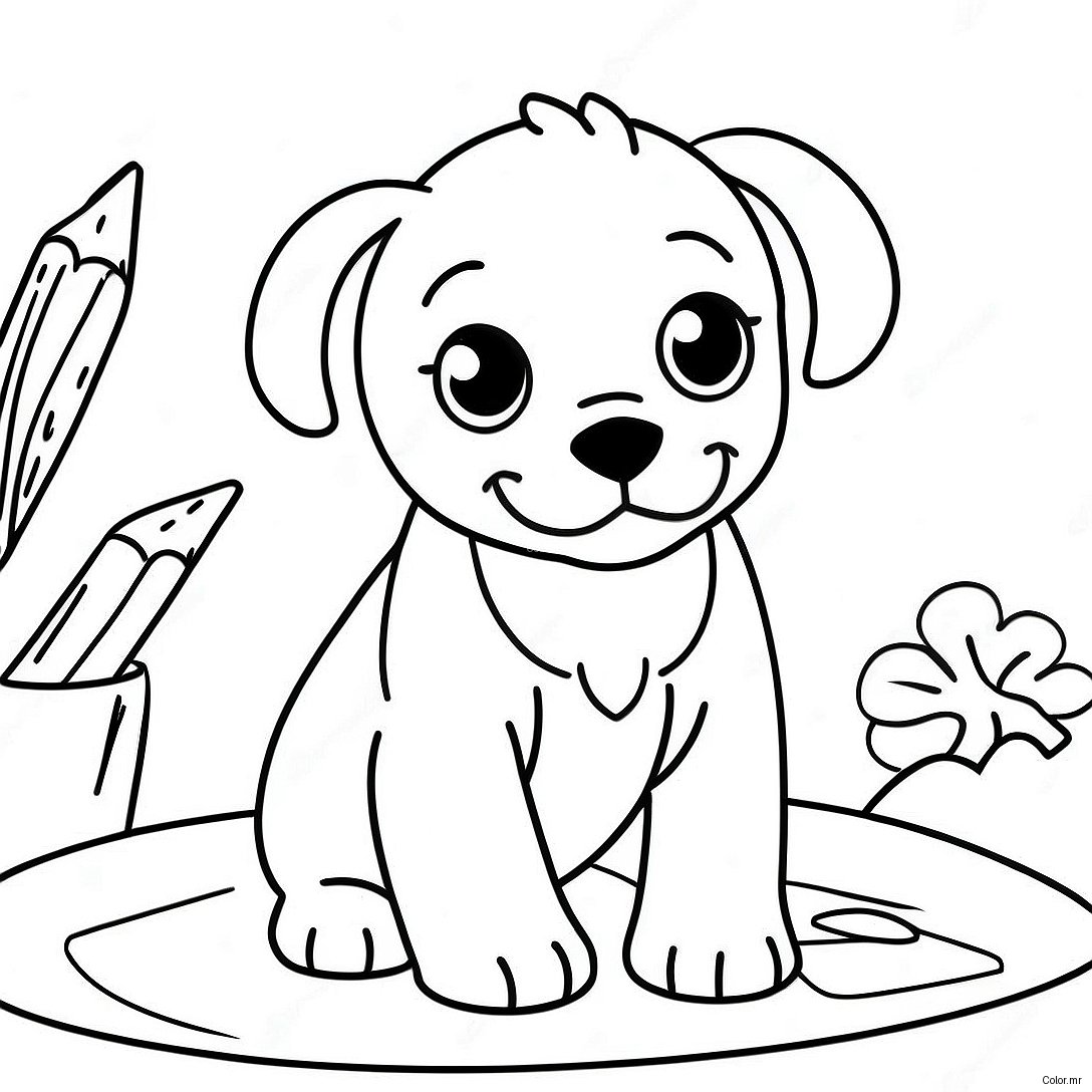 Page A Colorier Dun Chiot Mignon Realiste 15269 12791
