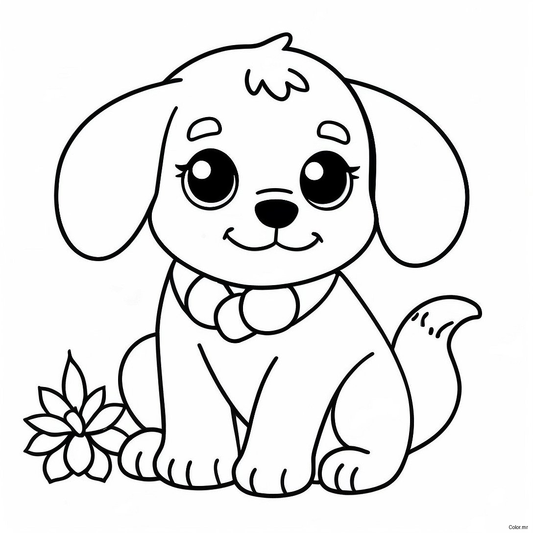 Page A Colorier Dun Chiot Mignon Realiste 15269 12792