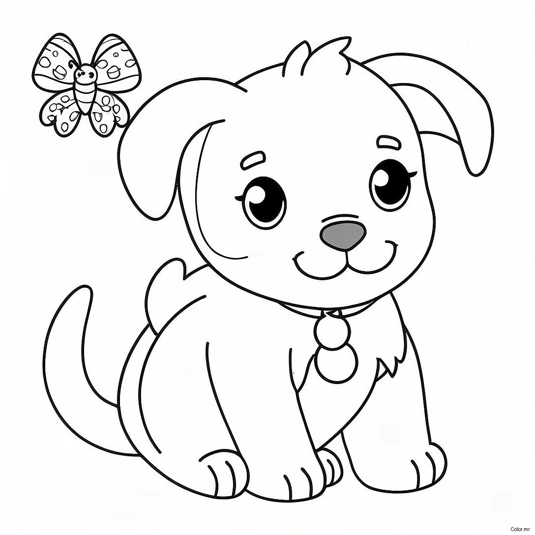 Page A Colorier Dun Chiot Mignon Realiste 15269 12918