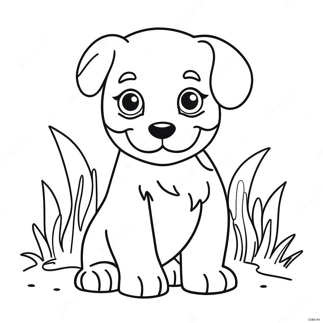 Page A Colorier Dun Chiot Mignon Realiste 15269 12919