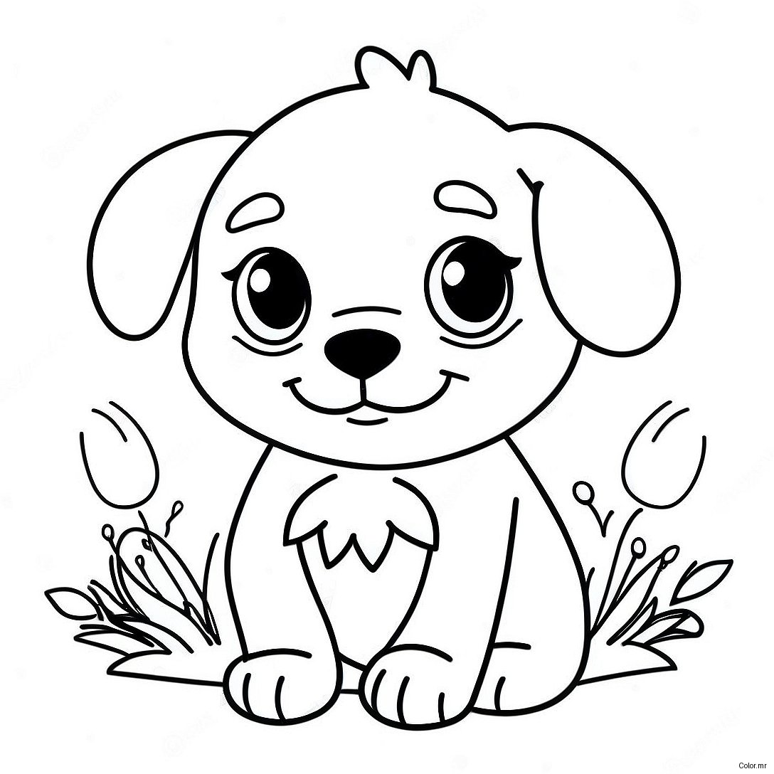 Page A Colorier Dun Chiot Mignon Realiste 15269 12920