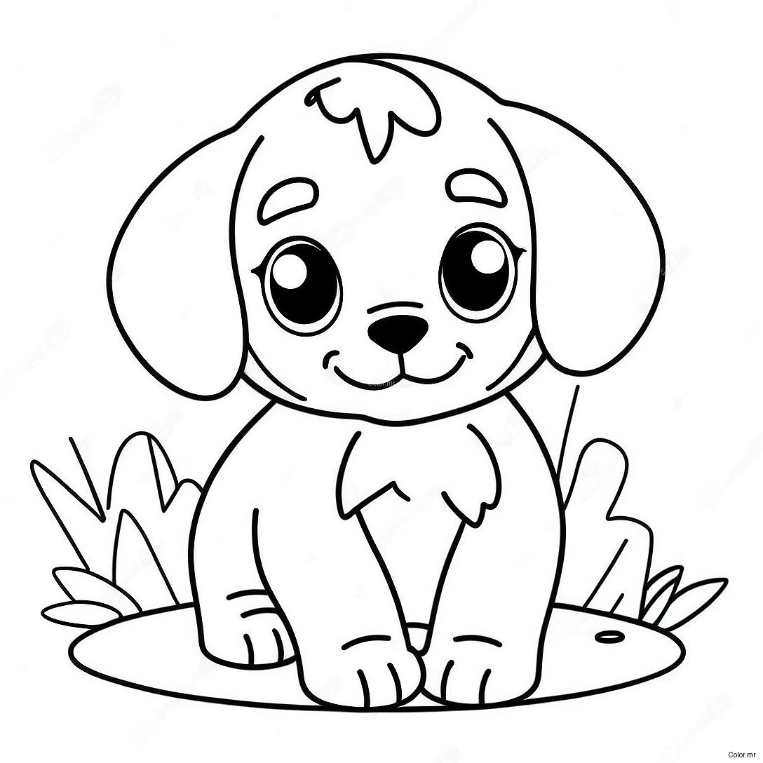 Page A Colorier Dun Chiot Mignon Realiste 15269 12933