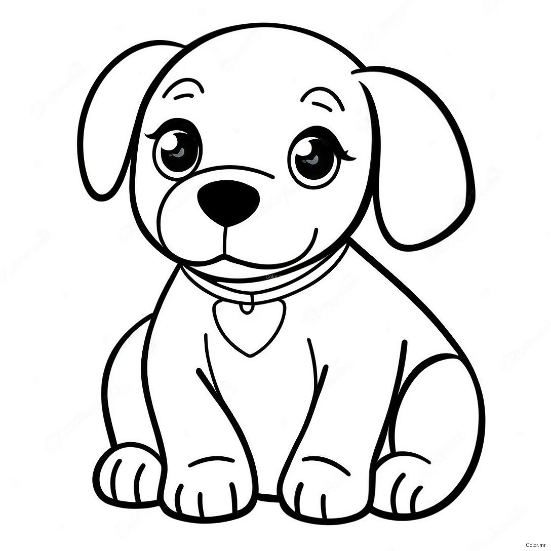 Page A Colorier Dun Chiot Mignon Realiste 15269 12935