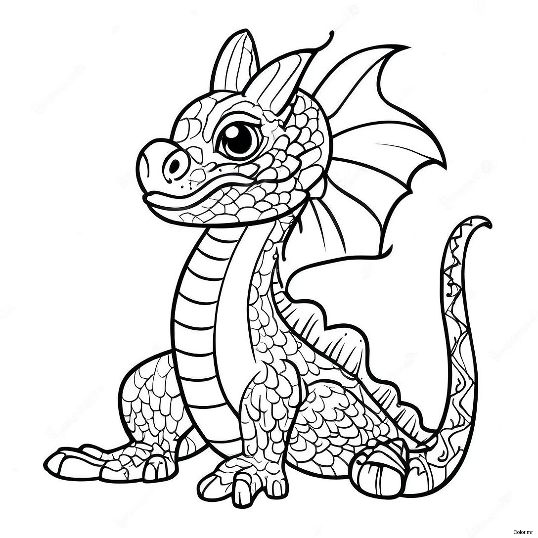 Page A Colorier Dun Dragon Deau Realiste 39627 32885