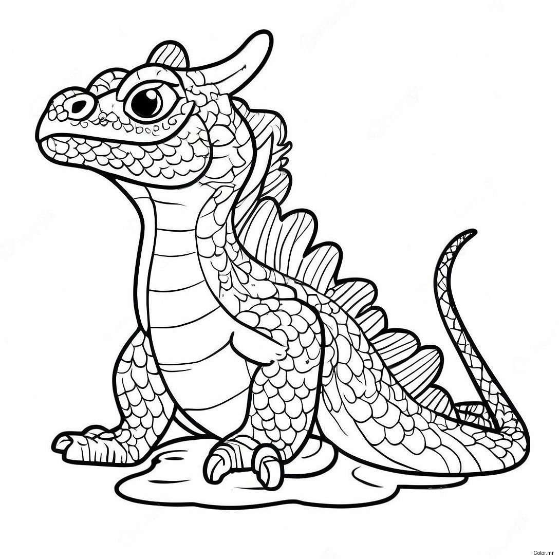 Page A Colorier Dun Dragon Deau Realiste 39627 32886