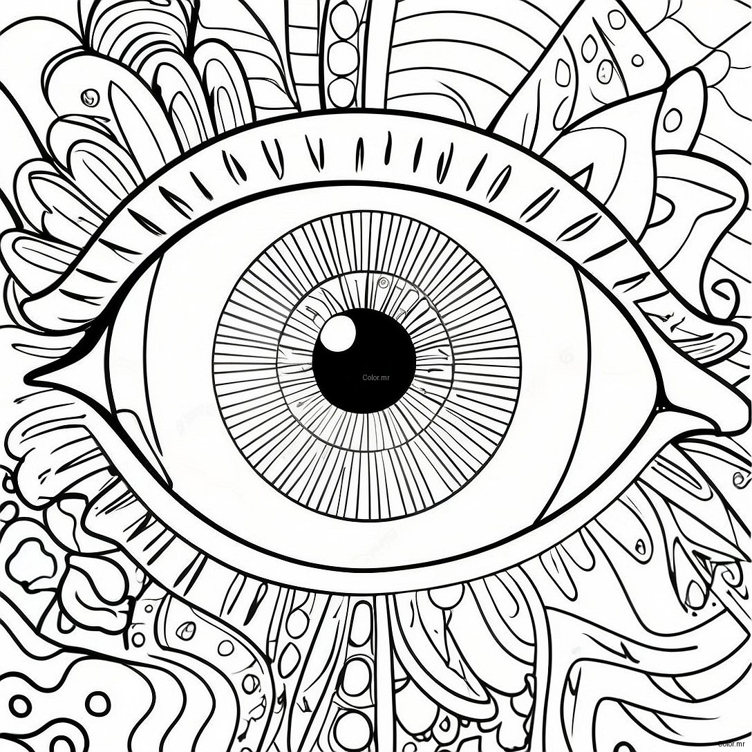 Page A Colorier Dun Oeil Humain Realiste 3530 2870