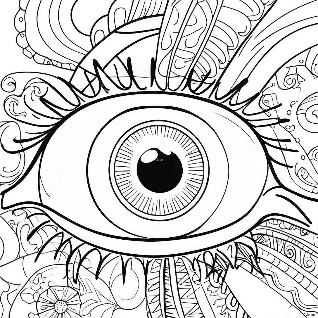 Page A Colorier Dun Oeil Humain Realiste 3530 2871