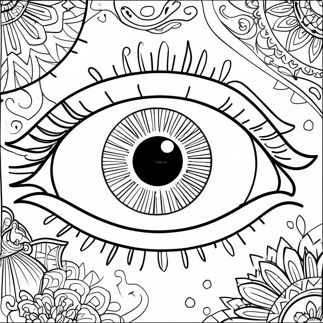 Page A Colorier Dun Oeil Humain Realiste 3530 2872