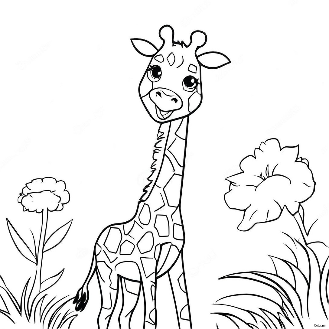Page A Colorier Dune Girafe Realiste 22043 20380
