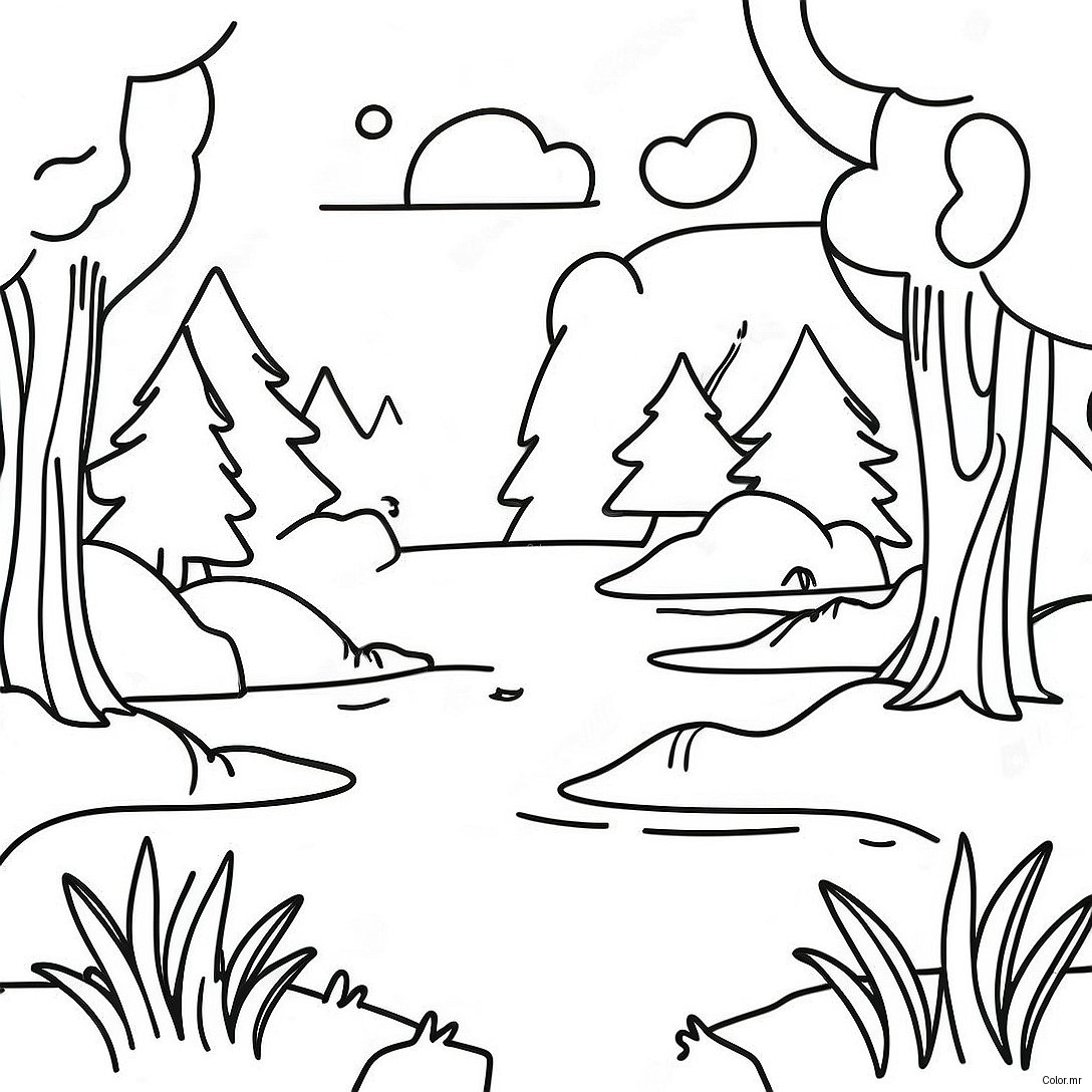 Page A Colorier Dune Scene Naturelle Realiste 55201 45925