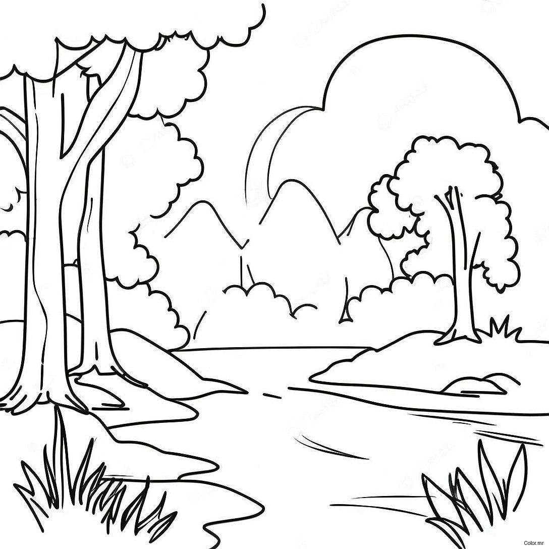 Page A Colorier Dune Scene Naturelle Realiste 55201 45927