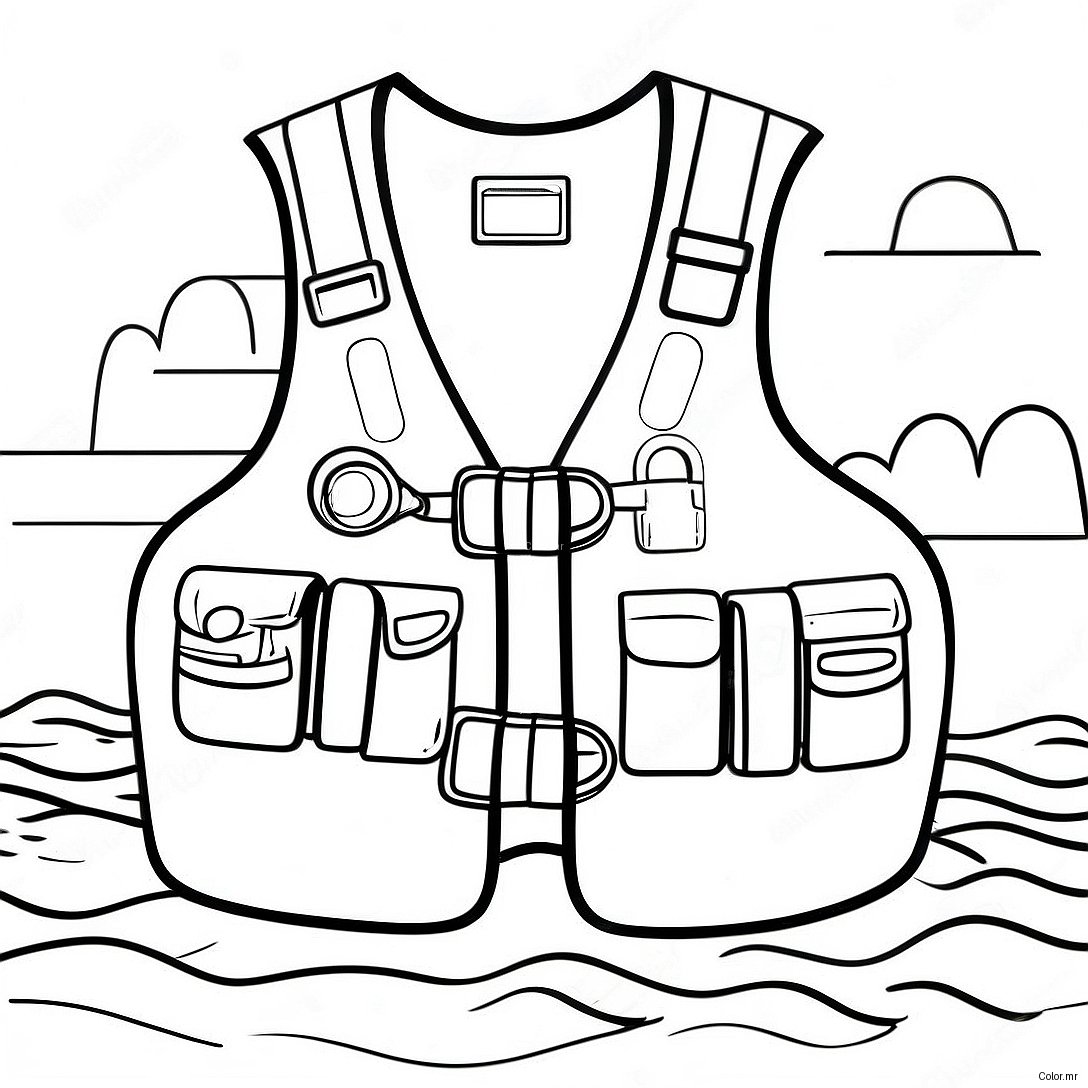 Page A Colorier Gilet De Sauvetage Colore 30559 27443