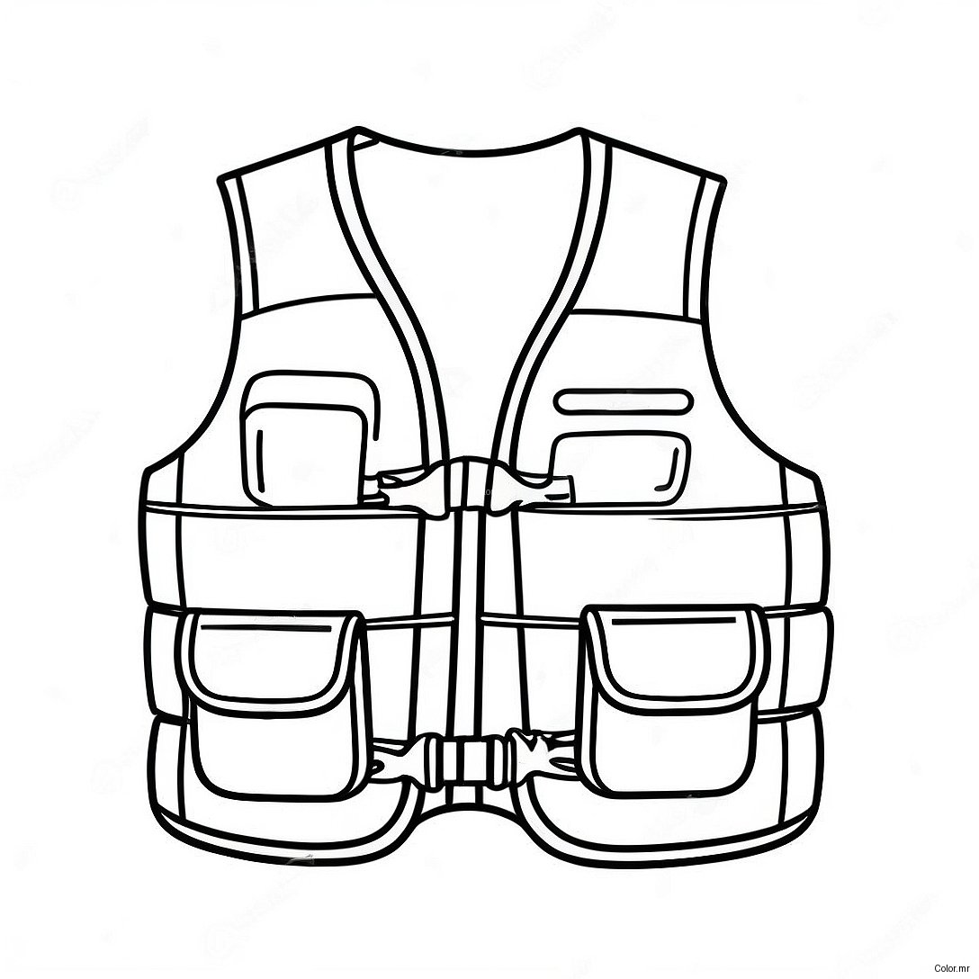 Page A Colorier Gilet De Sauvetage Colore 30559 27444