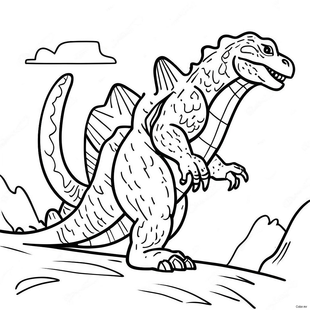 Page A Colorier Godzilla Realiste 47513 39521