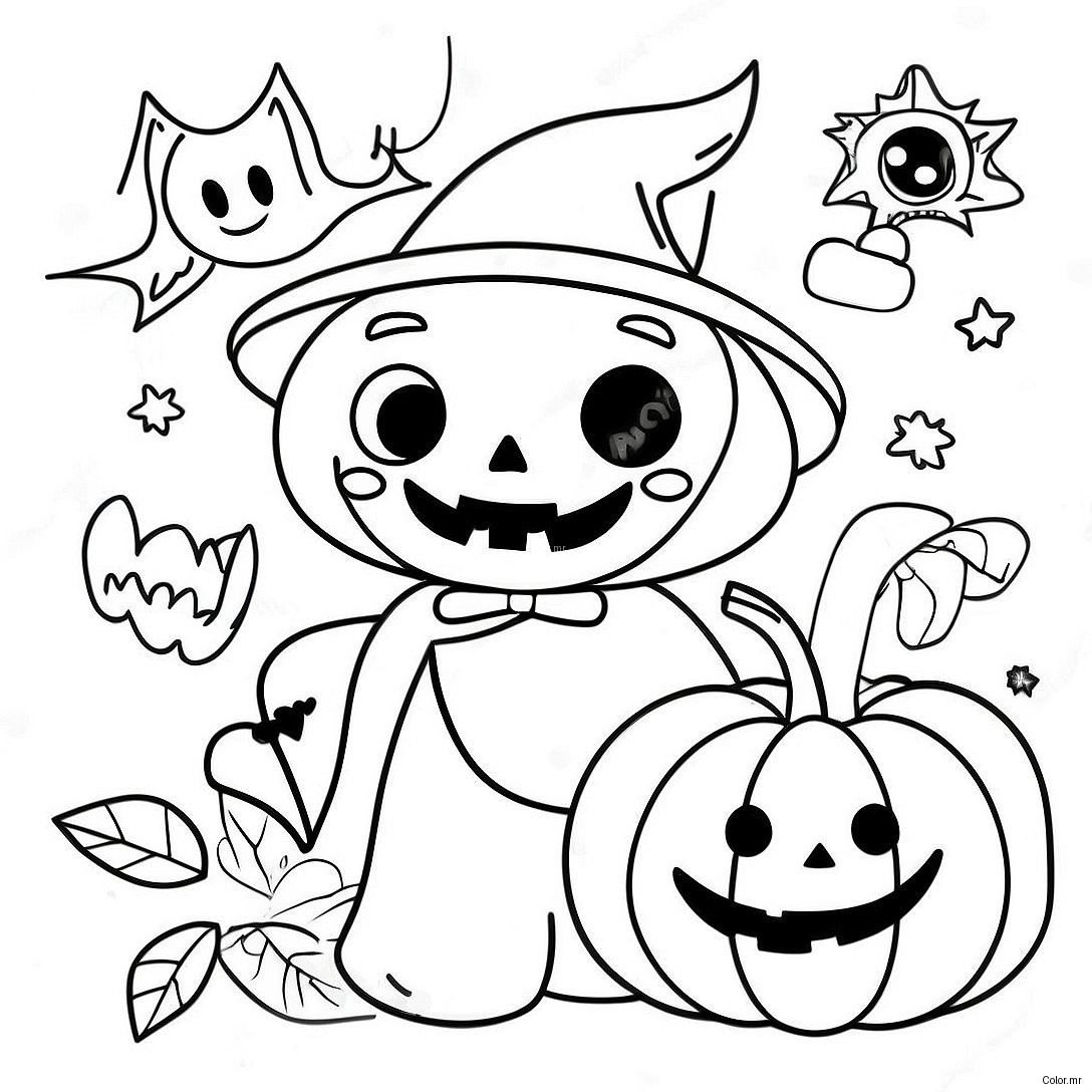 Page A Colorier Halloween Vintage 15499 13128