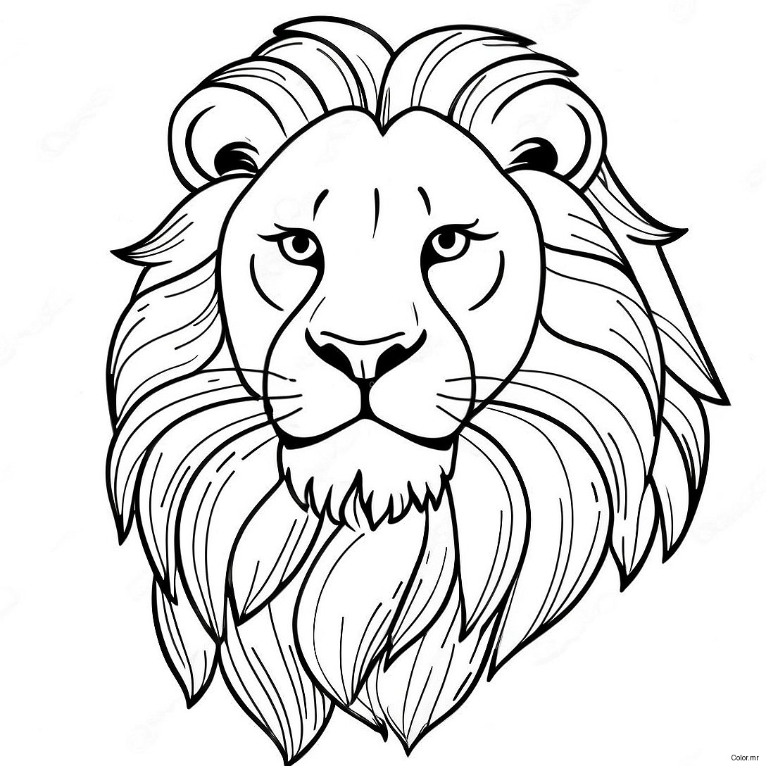 Page A Colorier Lion Realiste 8365 6781