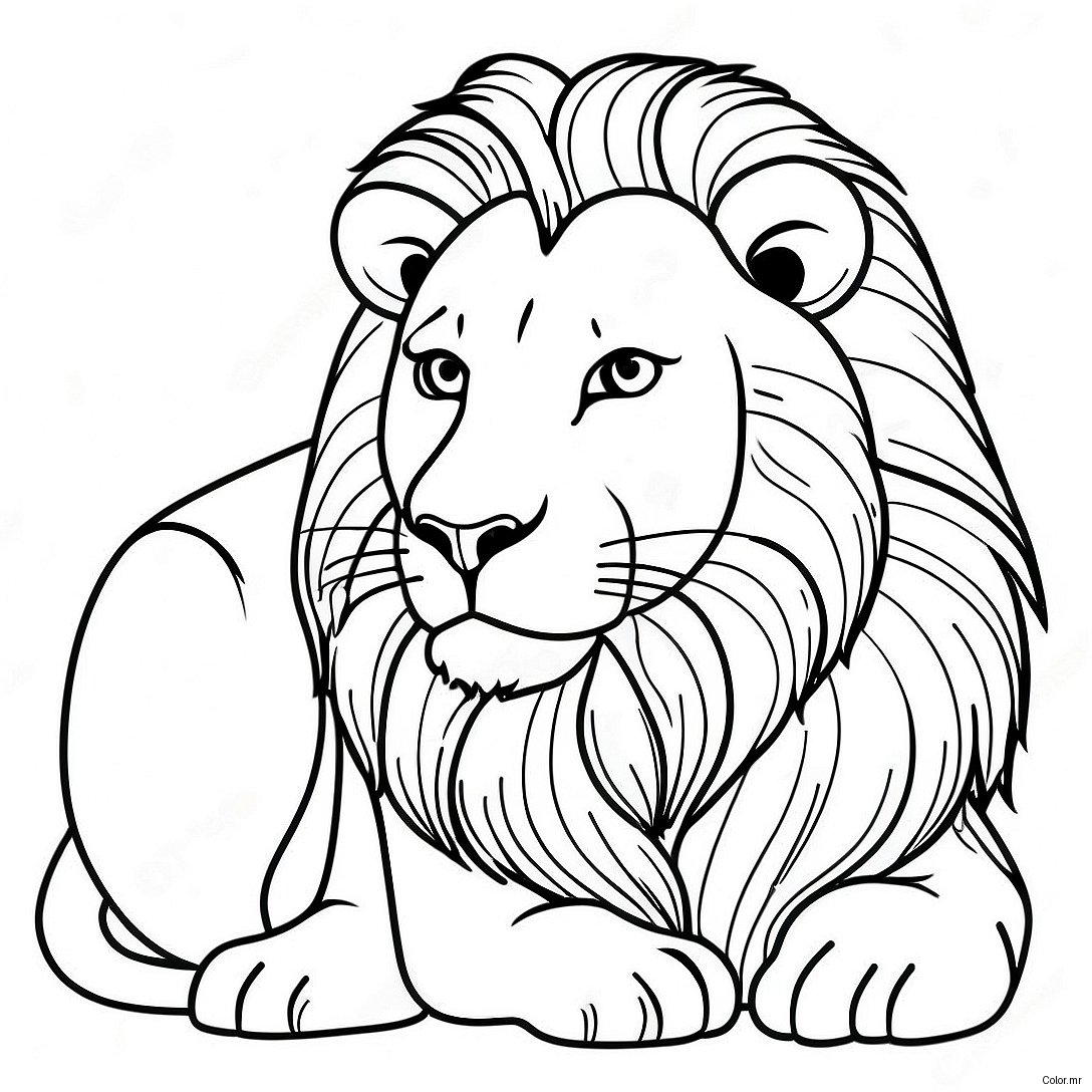 Page A Colorier Lion Realiste 8365 6782