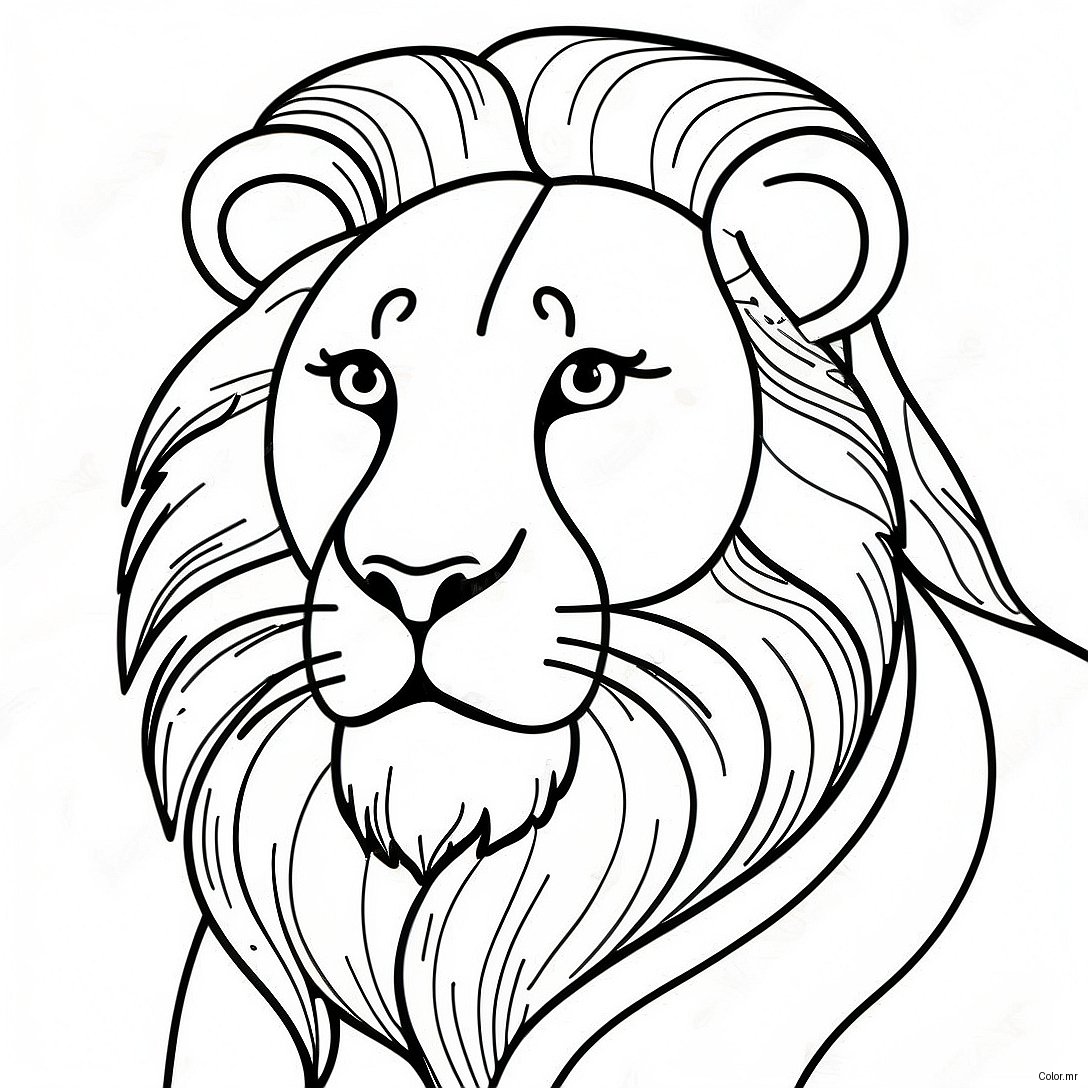 Page A Colorier Lion Realiste 8365 6783
