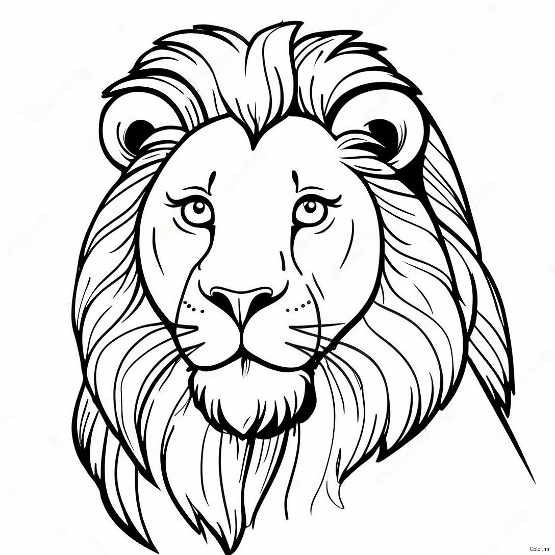 Page A Colorier Lion Realiste 8365 6784