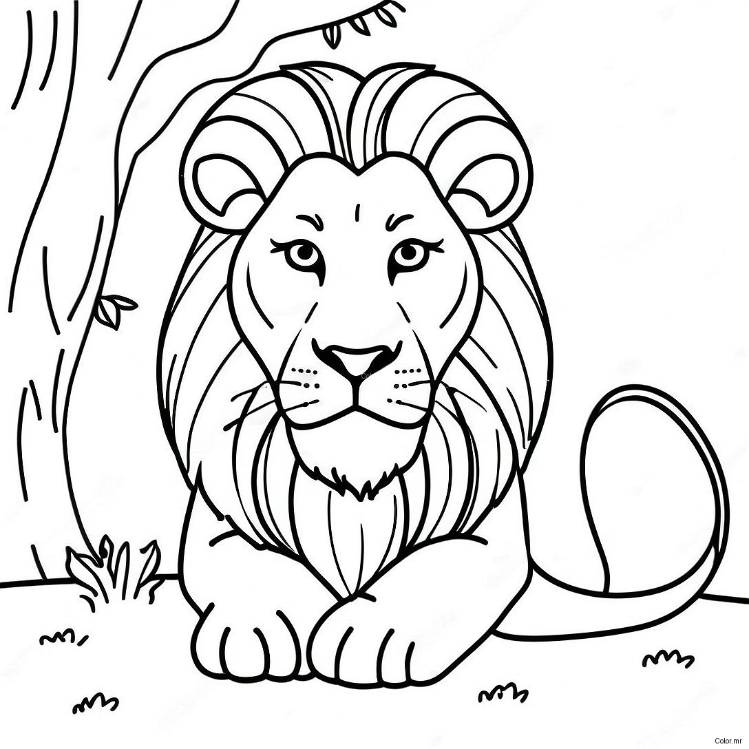 Page A Colorier Lion Realiste 8365 6861