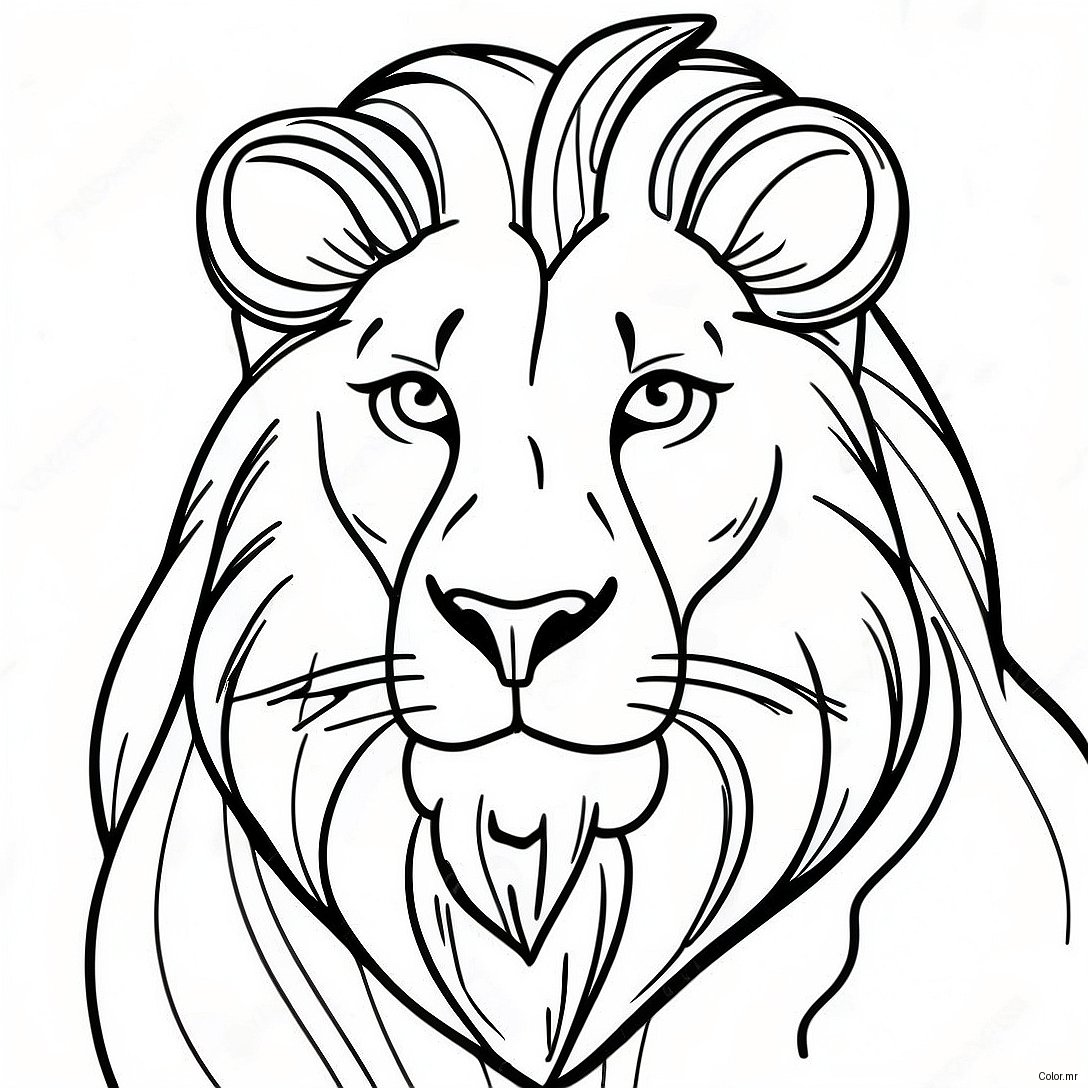 Page A Colorier Lion Realiste 8365 6862