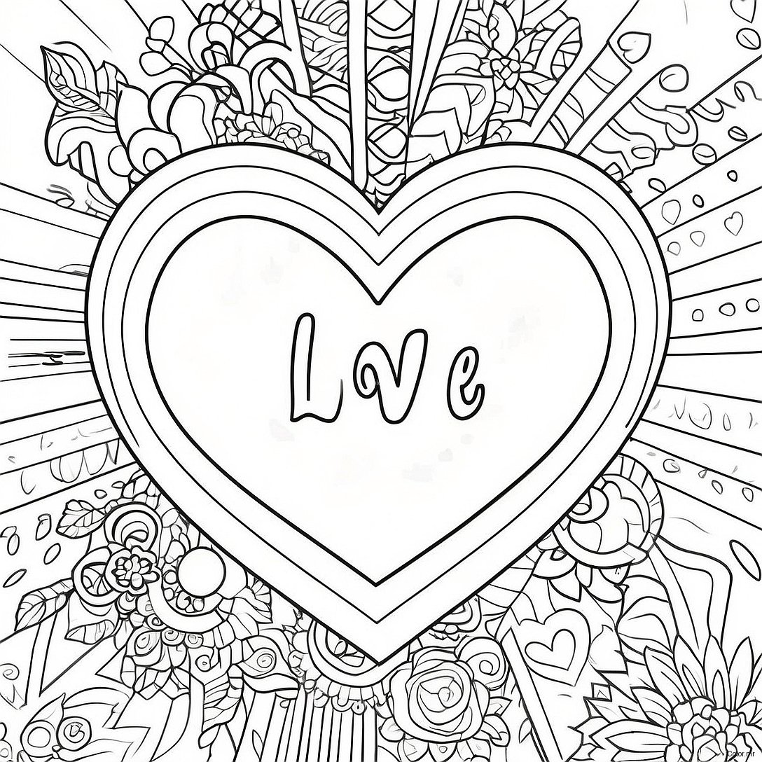 Page A Colorier Logo Partager Lamour 54451 45327