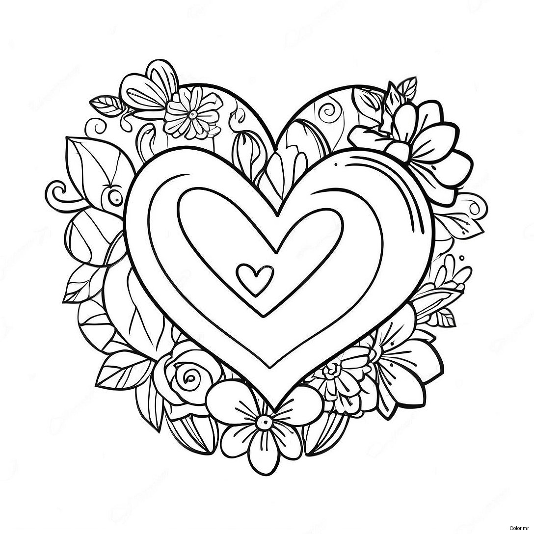 Page A Colorier Logo Partager Lamour 54451 45328