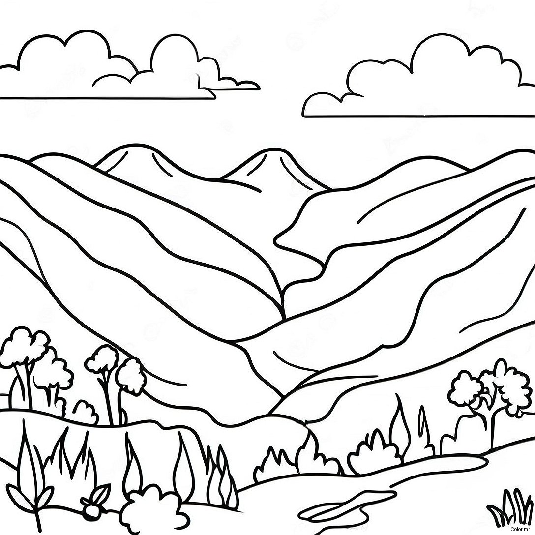 Page A Colorier Magnifiques Montagnes Blue Ridge 47424 39455