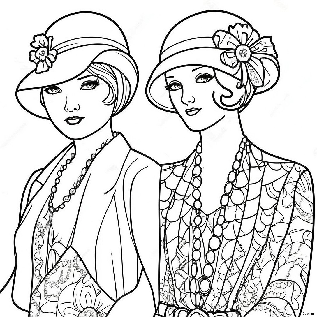 Page A Colorier Mode Vintage Des Annees 1920 54521 45382