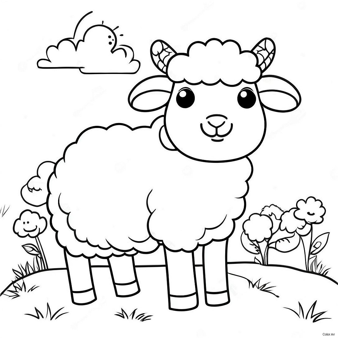 Page A Colorier Mouton Realiste 59506 49407