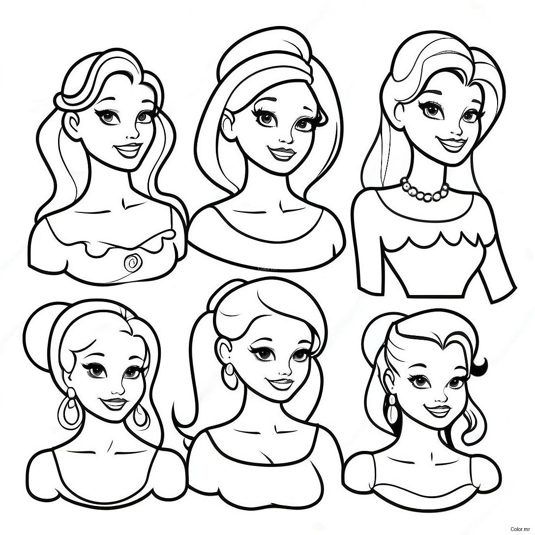 Page A Colorier Princesses Disney Vintage Hipster 27143 24774
