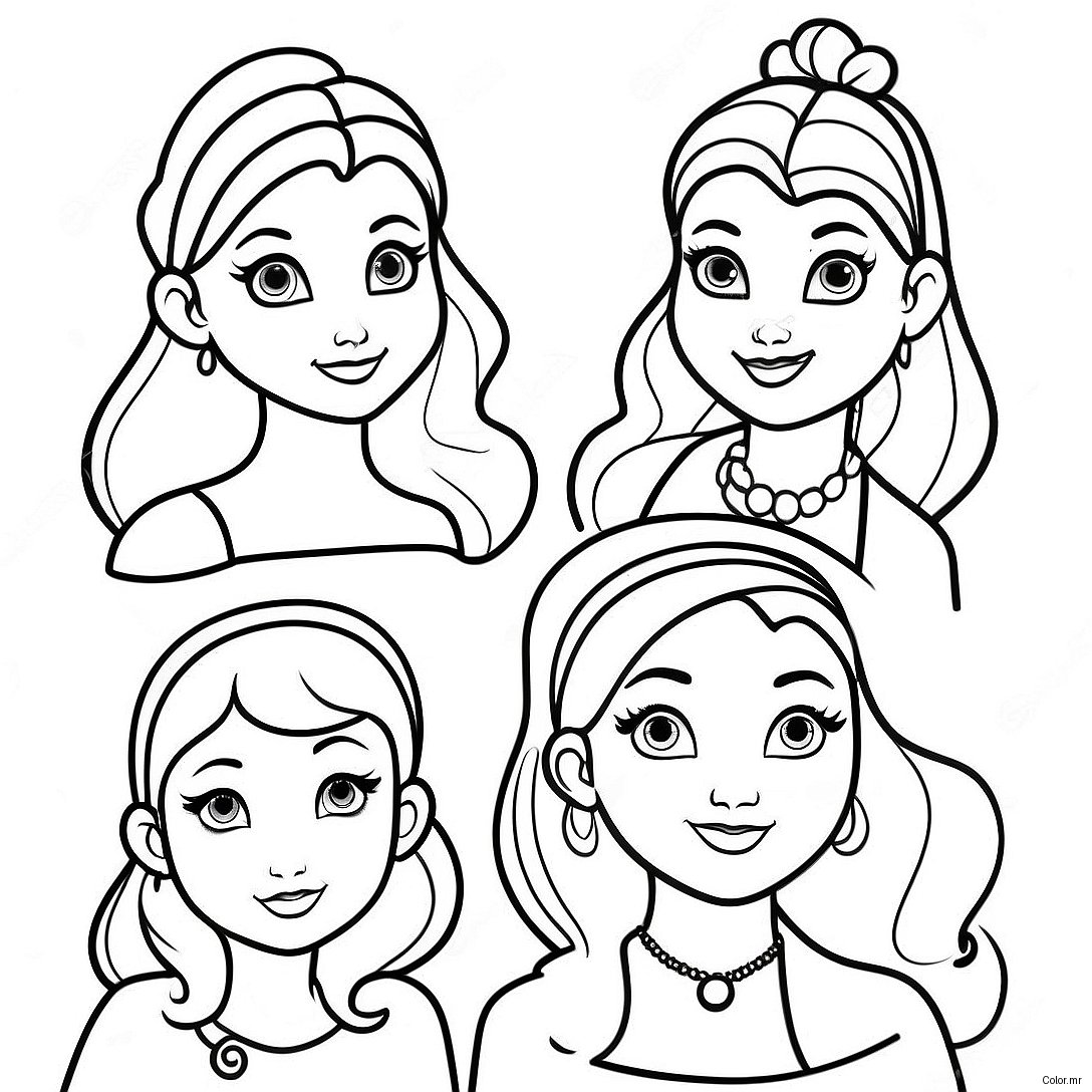 Page A Colorier Princesses Disney Vintage Hipster 27143 24775