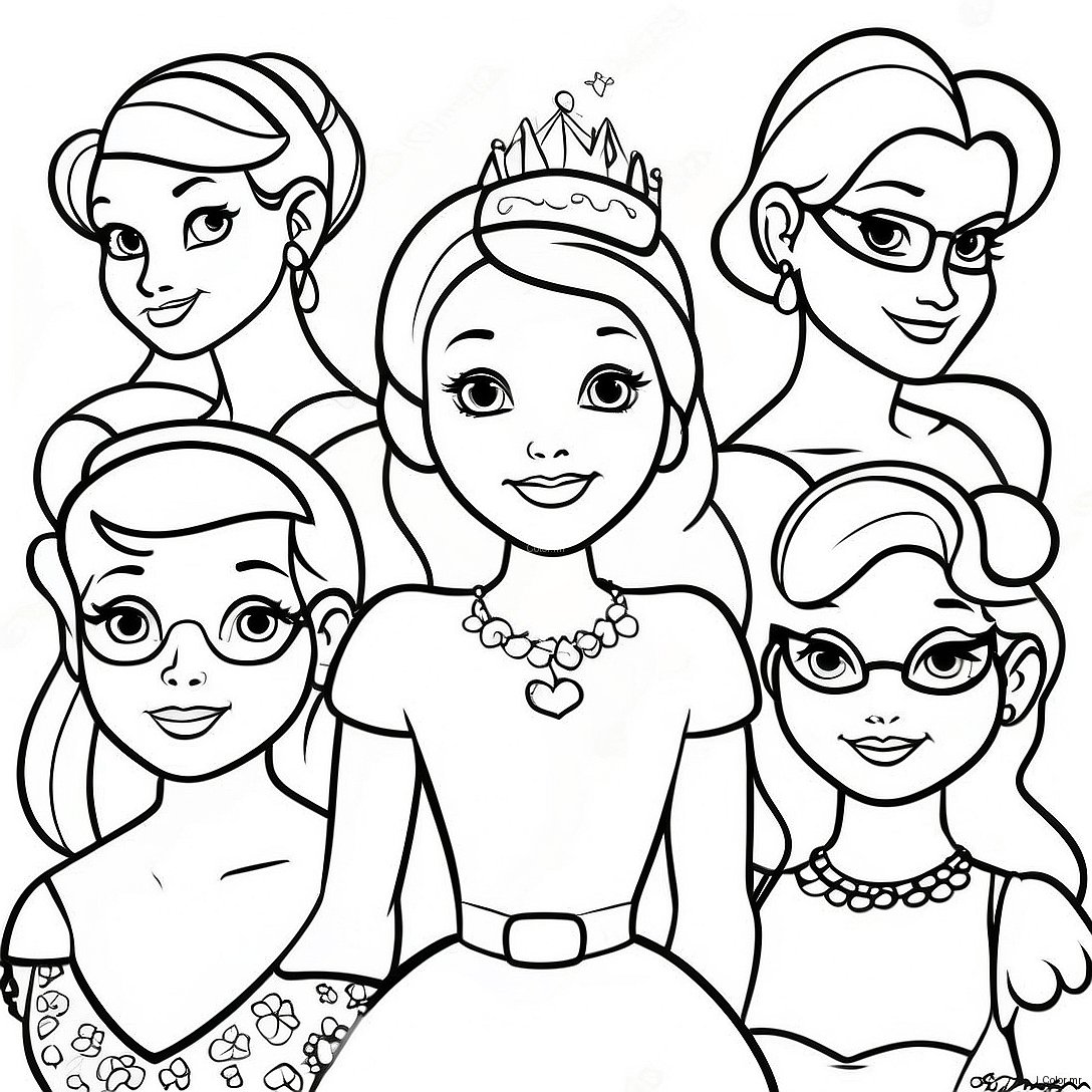 Page A Colorier Princesses Disney Vintage Hipster 27143 24776