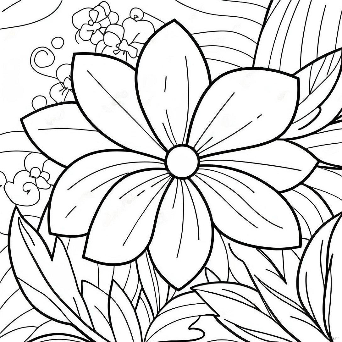 Page A Colorier Realiste De Fleur Tropicale 46283 38546